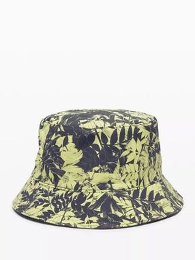 Lululemon Both Ways Bucket Hat Reversible Graphite Grey Urban Tropics Lemon Vibe